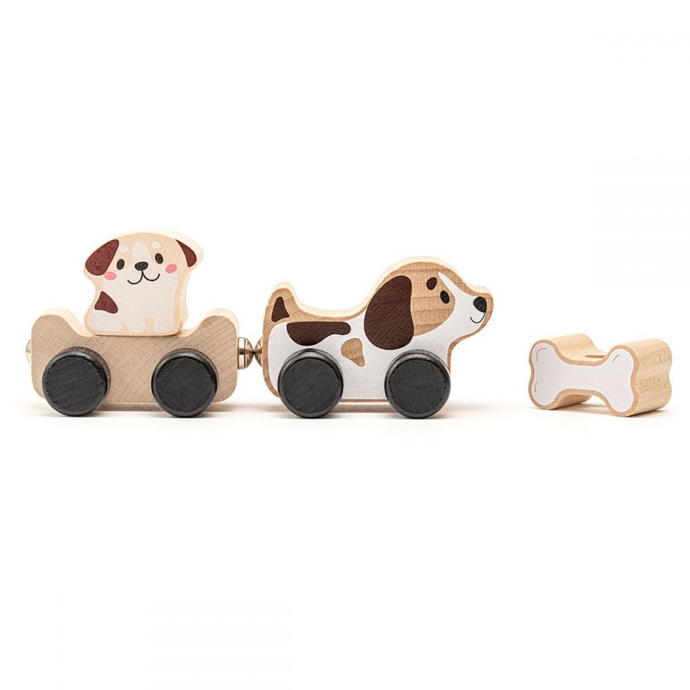 Cubika jucarie din lemn, Puppy Family 15443 01