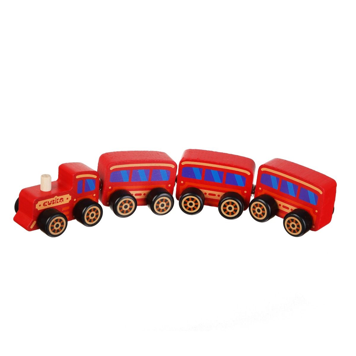 Cubika jucarie din lemn 3 ani+, Trenulet Magnetic 15375 01