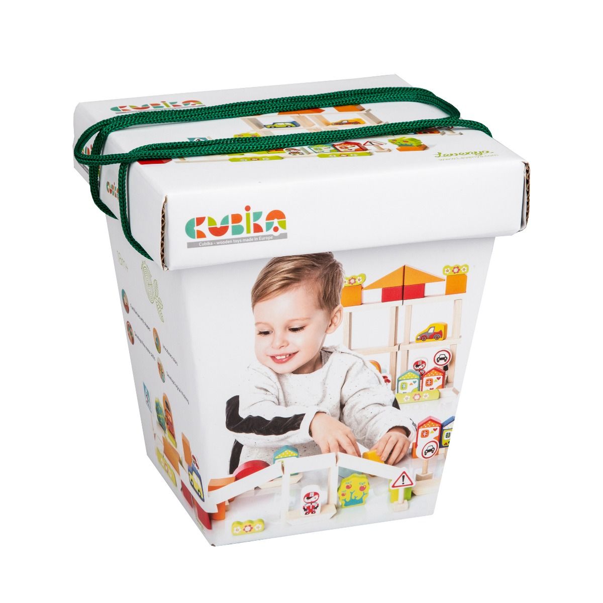 Cubika jucarie din lemn kit de constructie baietei 18m+ 13913 01