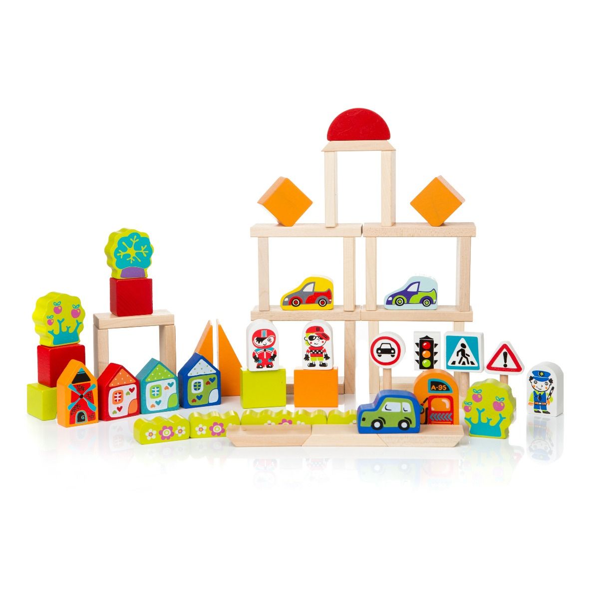 Cubika jucarie din lemn kit de constructie baietei 18m+ 13913 02