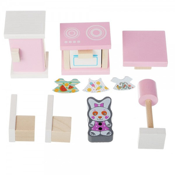Cubika jucarie din lemn set constructii My Kitchen 3 ani+ 13975 02