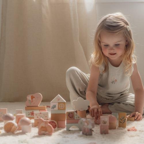 Little Dutch cuburi de constructii din lemn FSC 2 ani+ Fairy Garden Imagine secundară a produsului