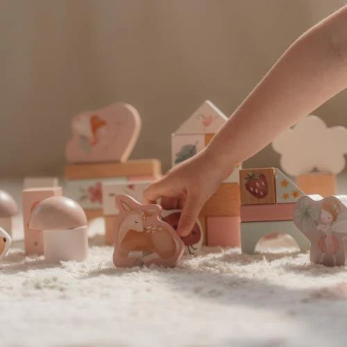 Little Dutch cuburi de constructii din lemn FSC 2 ani+ Fairy Garden