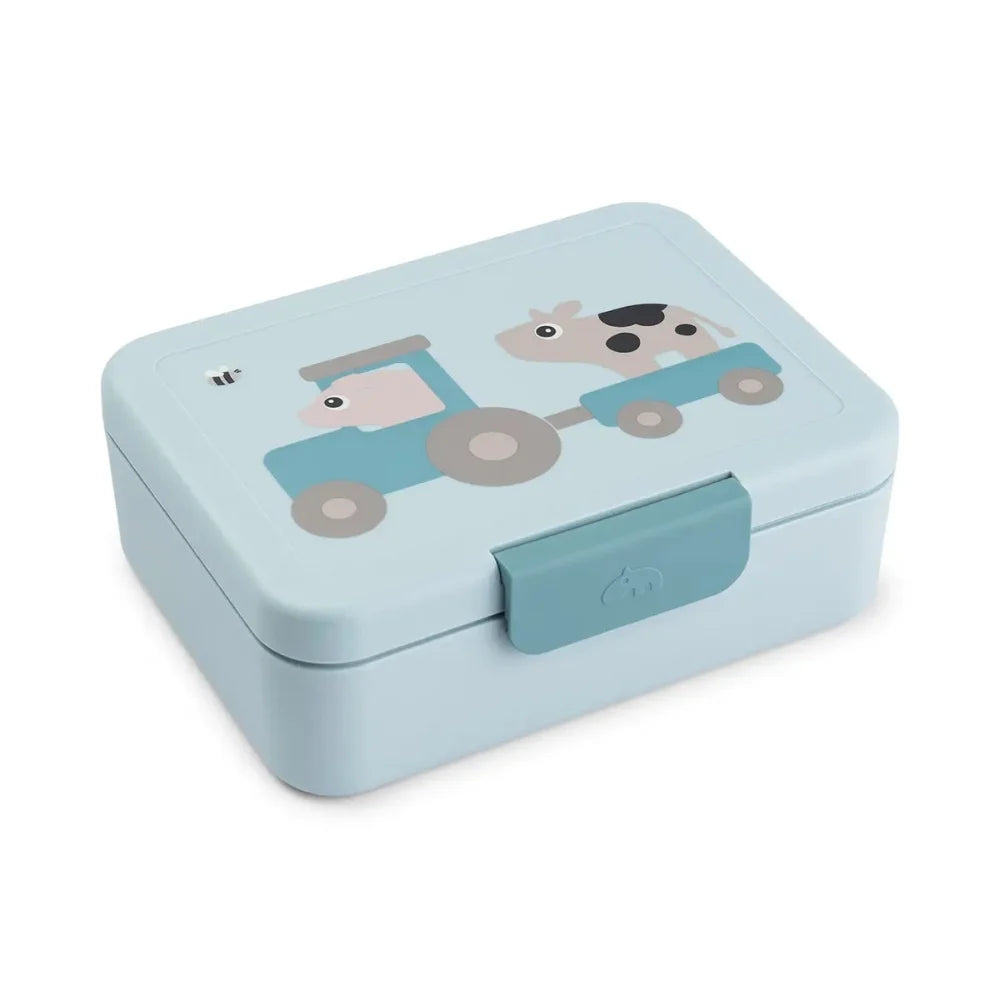 Done by Deer cutie pentru pranz cu separator 12m+ Tiny Farm Blue