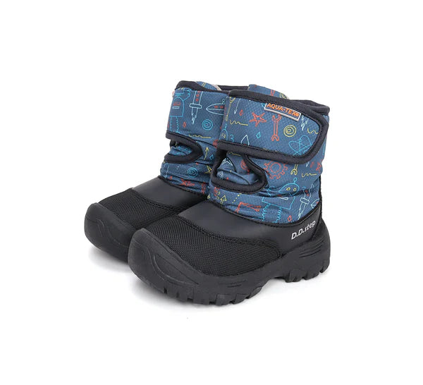 D.D.Step cizme baieti Aqua-Tex captusite 28-33 Royal Blue