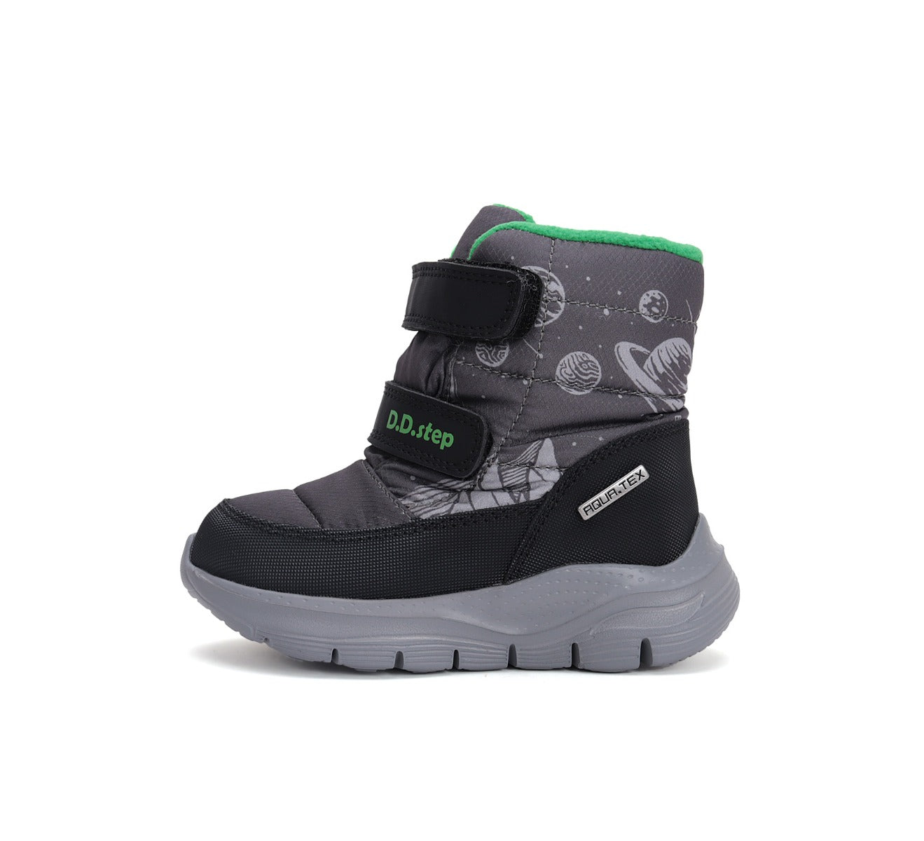 D.D.Step cizme baieti Aqua-Tex captusite 30-35 Dark Grey Space