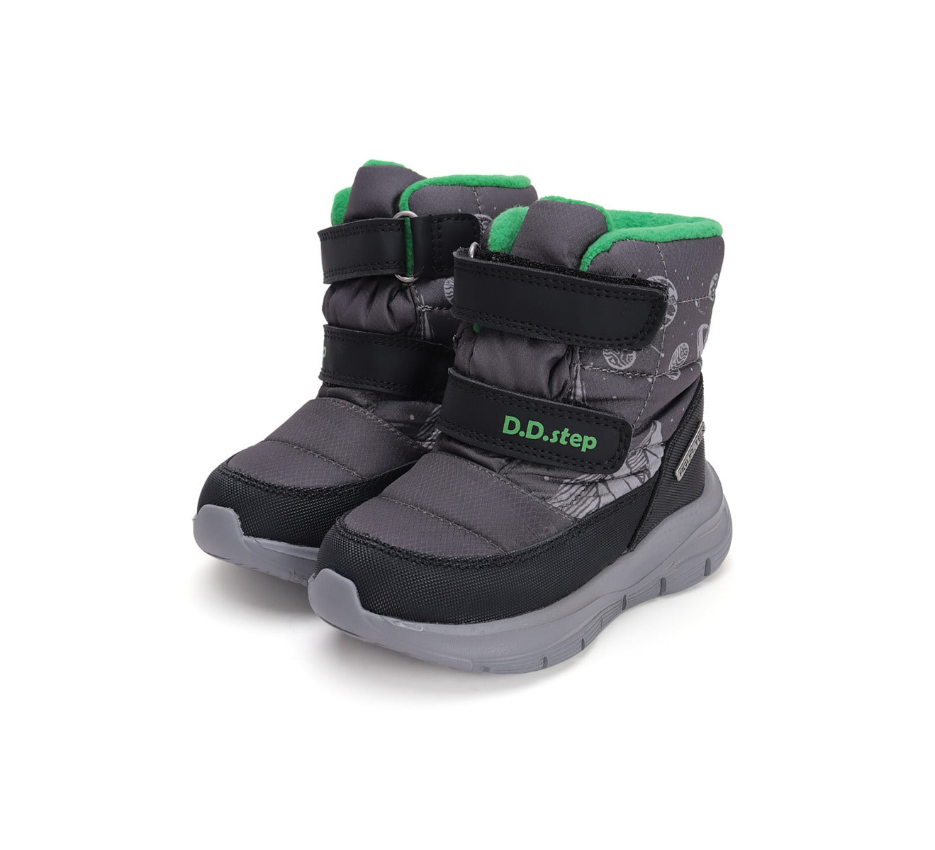 D.D.Step cizme baieti Aqua-Tex captusite 30-35 Dark Grey Space Imagine principală a produsului