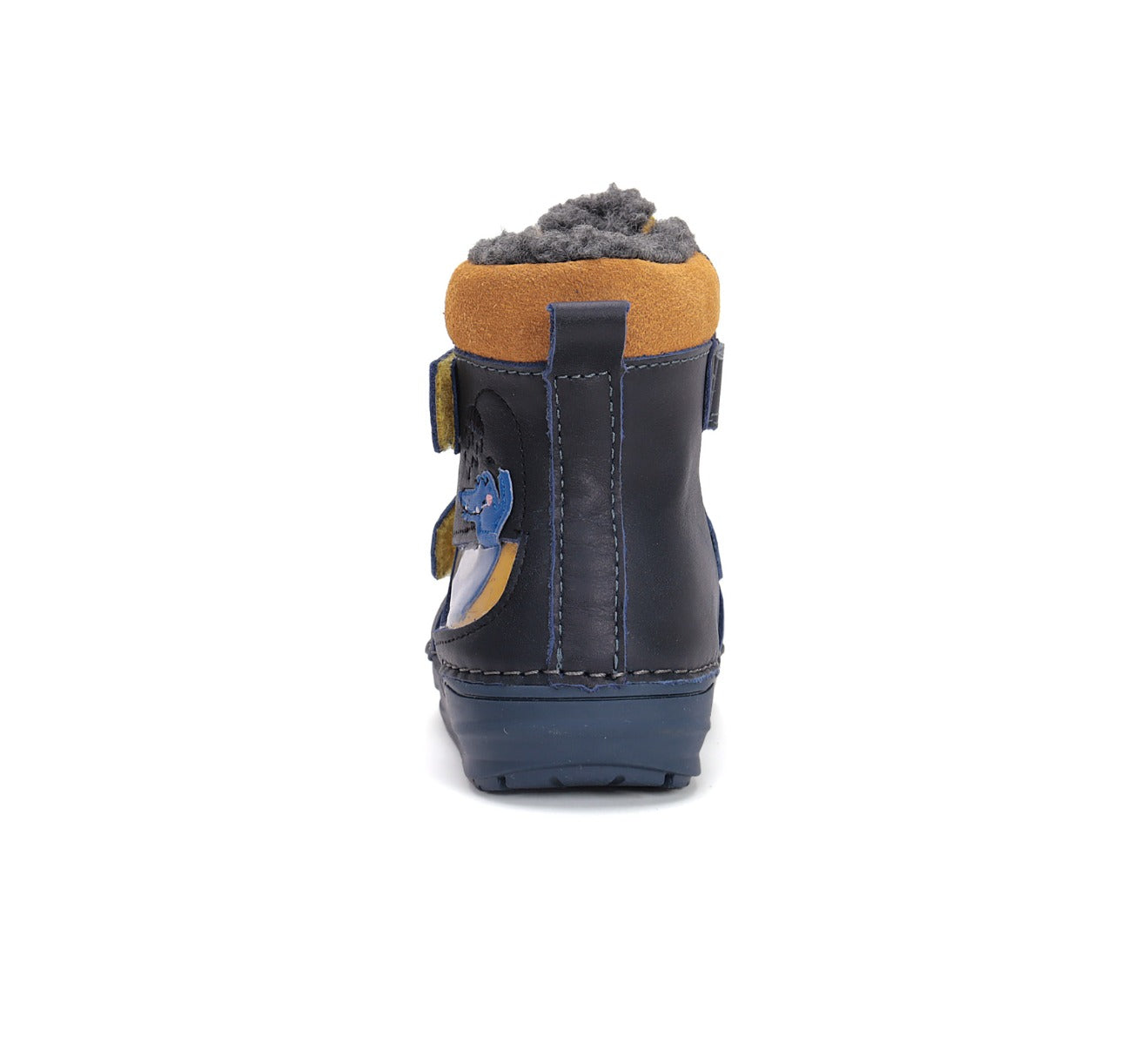D.D.Step cizme baieti imblanite 20-25 Royal Blue cu crocodil
