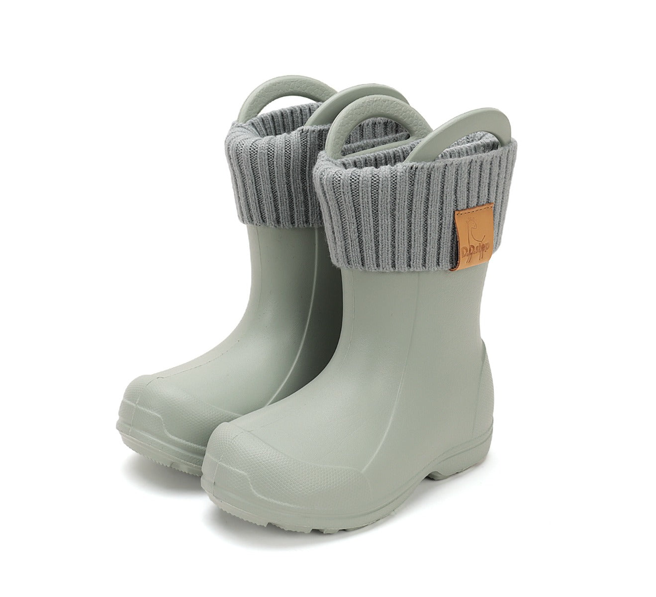 D.D.Step cizme de cauciuc baieti cu captuseala detasabila 20-31 Wayer Lily Green