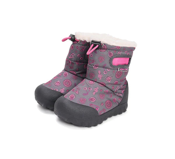 D.D.Step cizme fete Aqua-Tex imblanite 28-33 Dark Pink Imagine principală a produsului