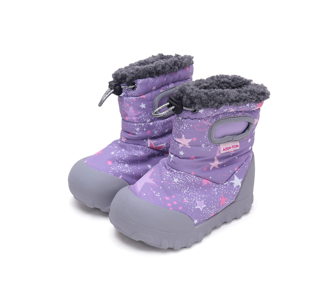 D.D.Step cizme fete Aqua-Tex imblanite 28-33 Mauve cu stele