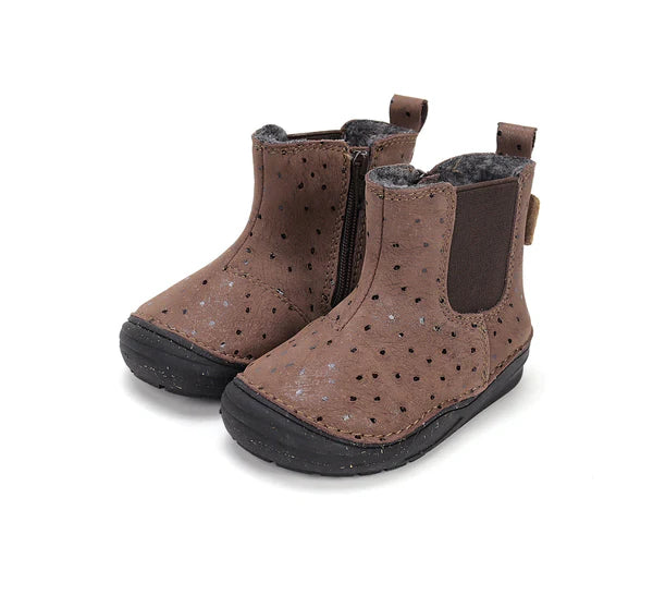 D.D.Step cizme fete imblanite 20-25 Chocolate cu buline Imagine principală a produsului