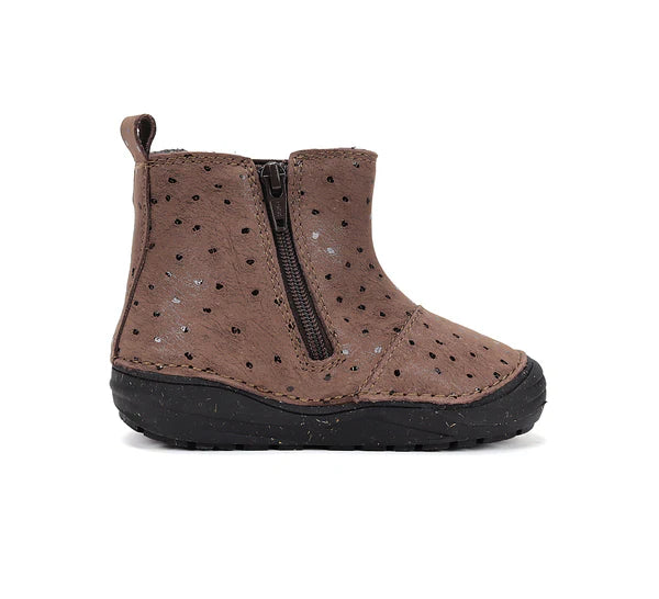 D.D.Step cizme fete imblanite 20-25 Chocolate cu buline