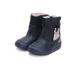 D.D.Step cizme fete imblanite Primii Pasi 20-25 Royal Blue cu pinguin