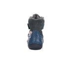 D.D.Step ghete baieti Barefoot captusite 25-30 Bermuda Blue cu crocodil