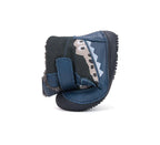 D.D.Step ghete baieti Barefoot captusite 25-30 Bermuda Blue cu crocodil