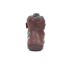 D.D.Step ghete baieti Barefoot captusite 25-30 Chocolate cu crocodil