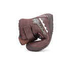 D.D.Step ghete baieti Barefoot captusite 25-30 Chocolate cu crocodil