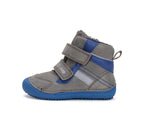 D.D.Step ghete baieti Barefoot captusite 25-30 Dark Grey cu albastru