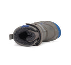 D.D.Step ghete baieti Barefoot captusite 25-30 Dark Grey cu albastru