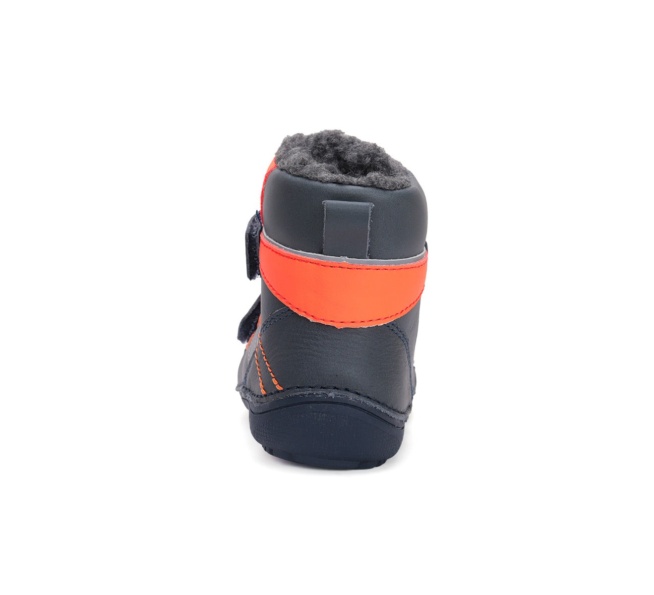 D.D.Step ghete baieti Barefoot captusite 25-30 Royal Blue cu portocaliu