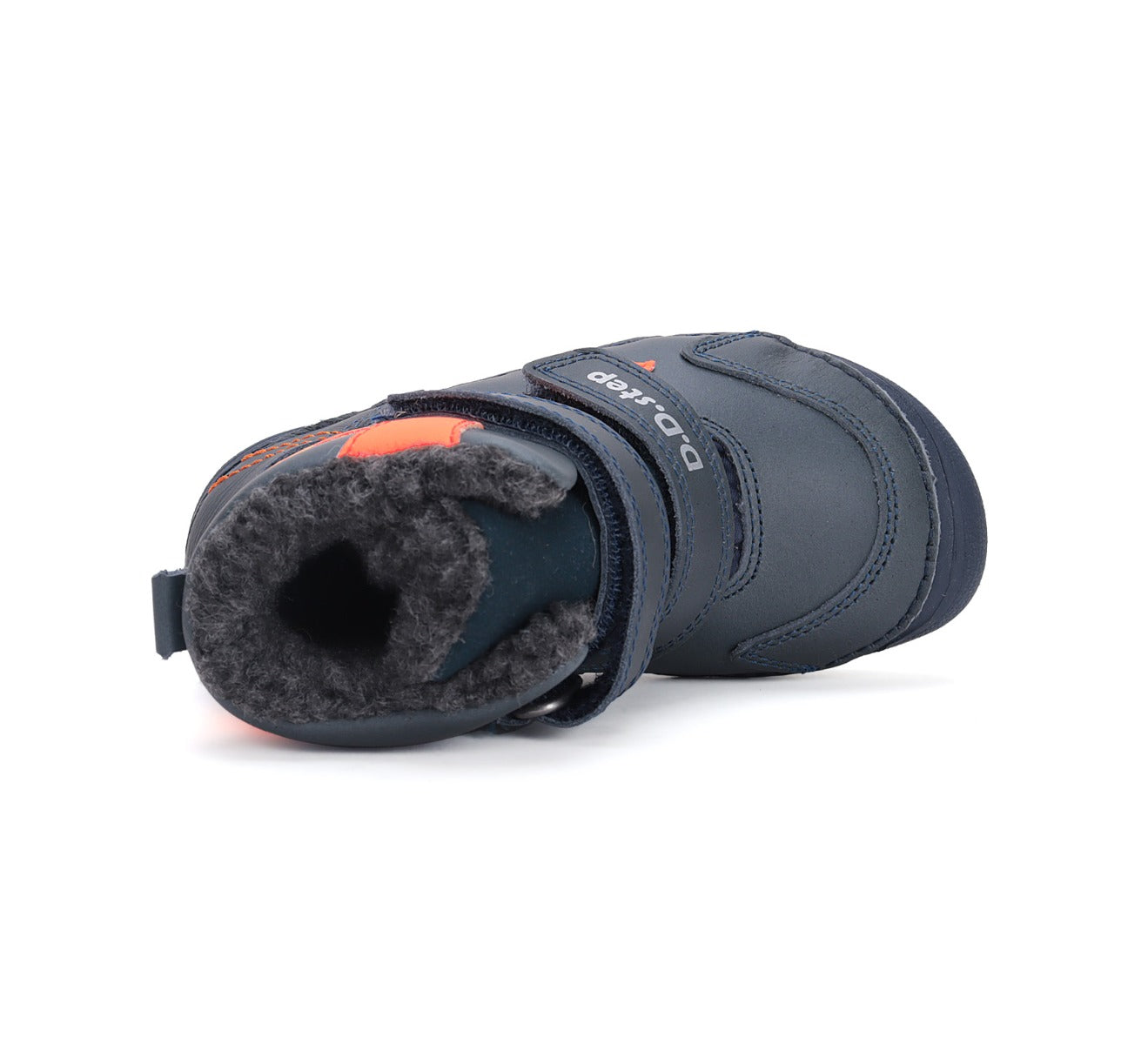 D.D.Step ghete baieti Barefoot captusite 25-30 Royal Blue cu portocaliu