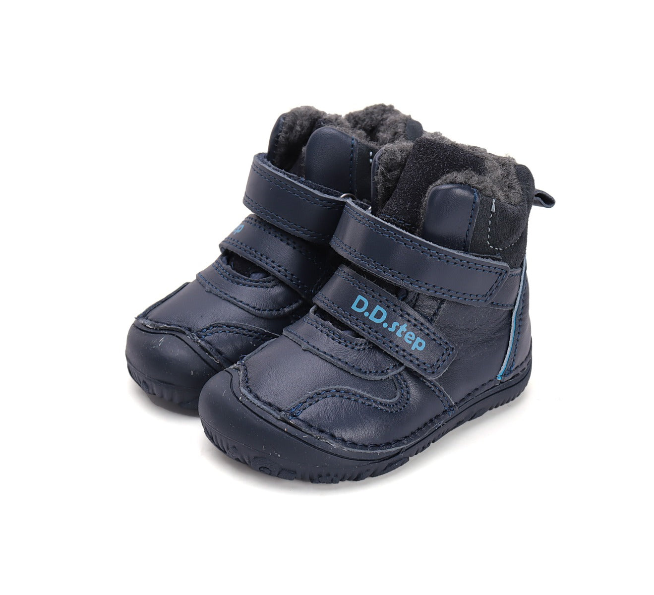 D.D.Step ghete baieti Barefoot imblanite 20-25 Royal Blue Imagine principală a produsului
