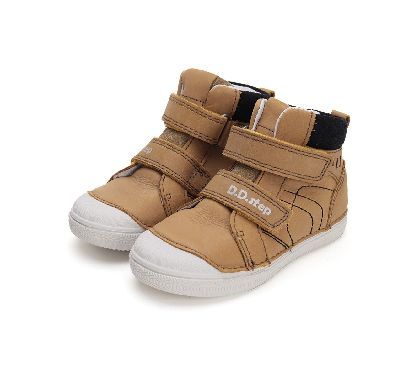 D.D.Step ghete baieti cu scai 31-36 Cream 