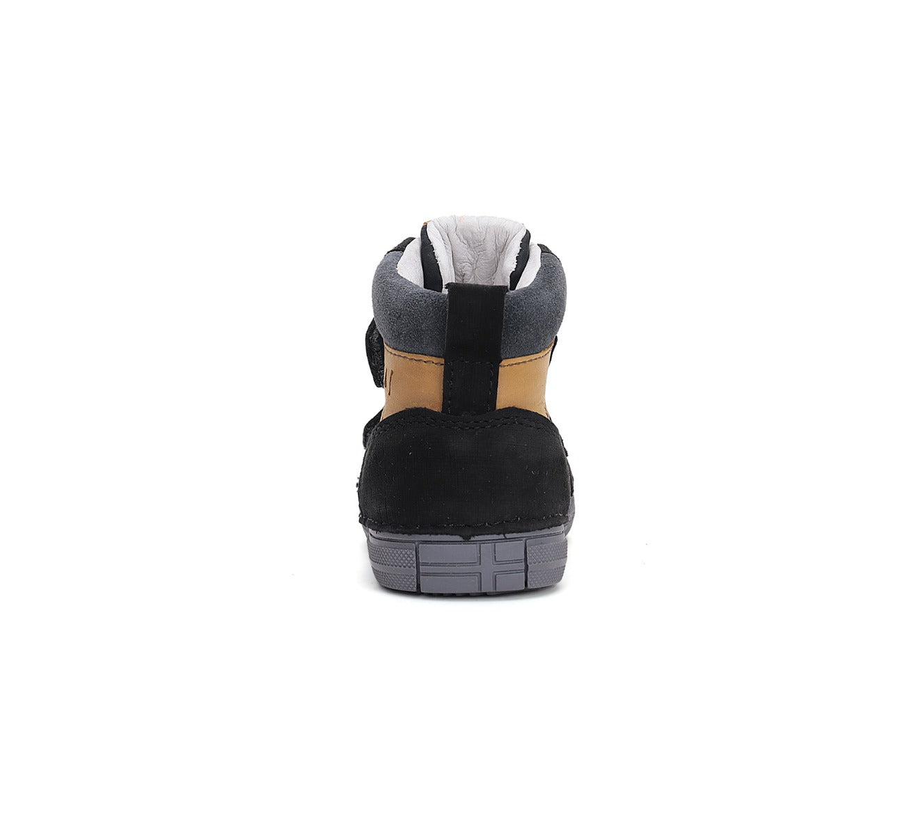 D.D.Step ghete baieti cu scai 31-36 Dark Grey cu maro
