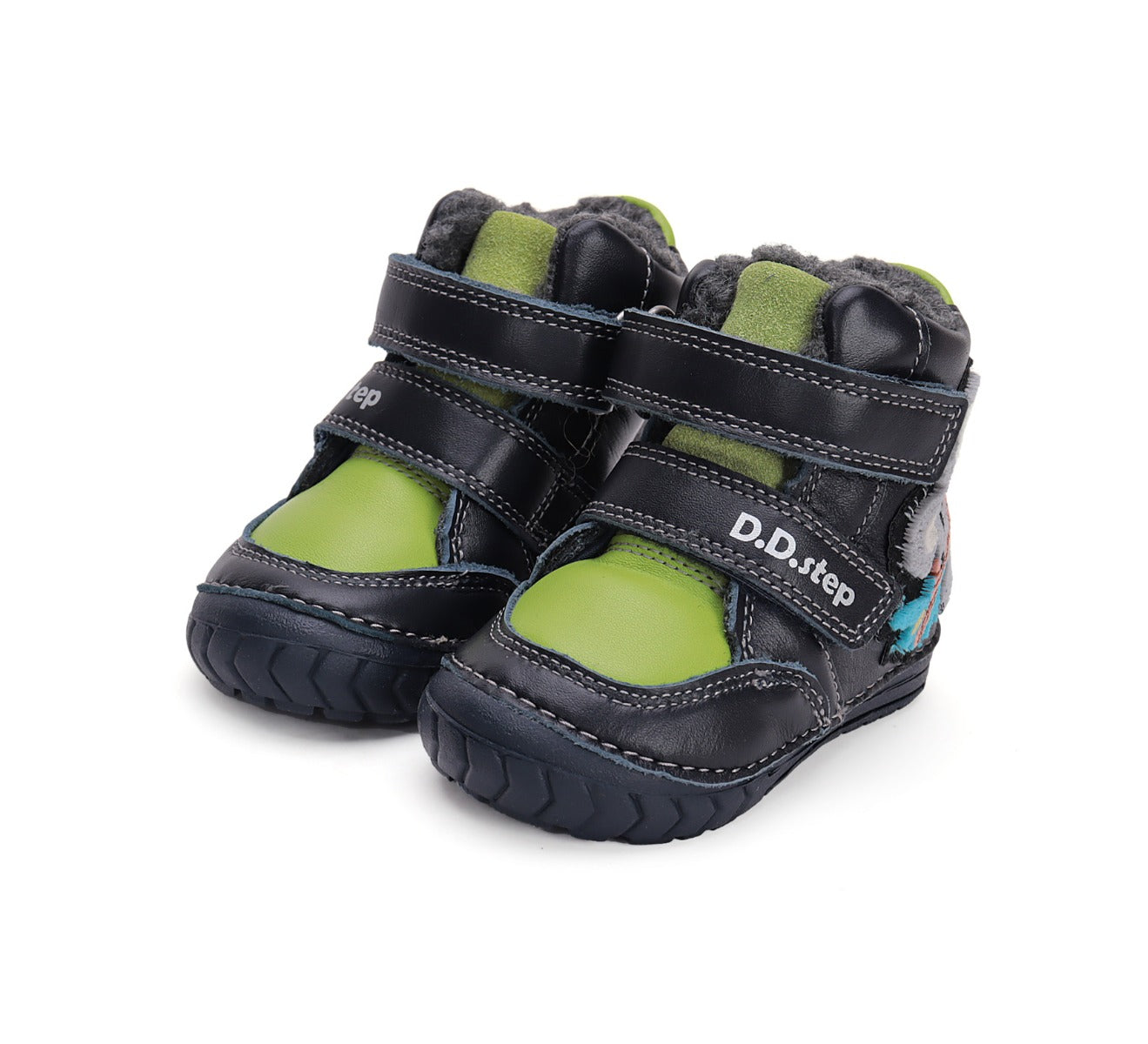 D.D.Step ghete baieti imblanite 19-24 Royal Blue cu koala
