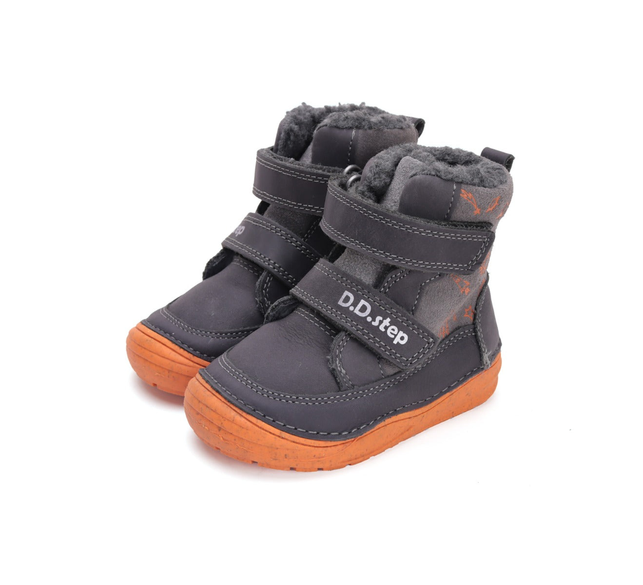 D.D.Step ghete baieti imblanite 20-25 Dark Grey cu navete Imagine principală a produsului