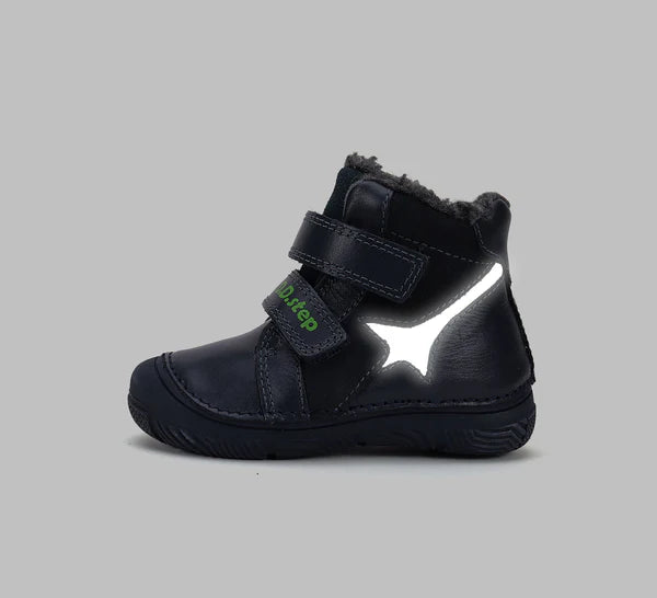 D.D.Step ghete baieti imblanite 20-25 Royal Blue cu neon
