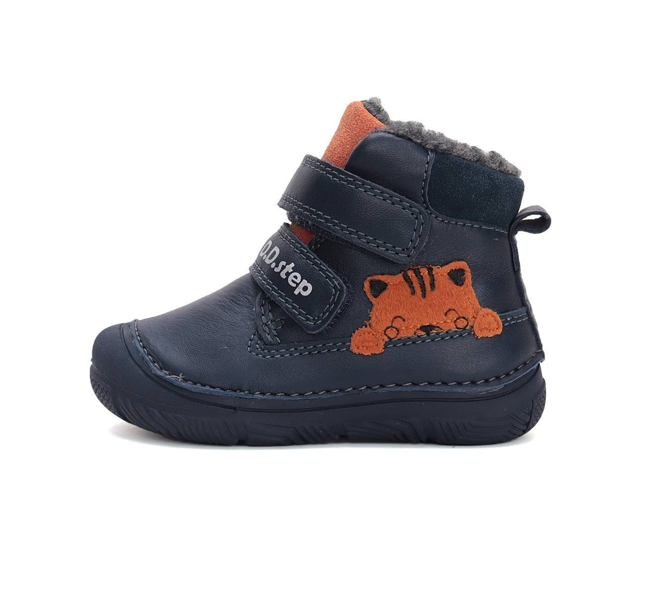 D.D.Step ghete baieti imblanite 20-25 Royal Blue cu tigru
