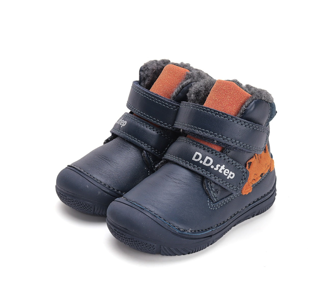 D.D.Step ghete baieti imblanite 20-25 Royal Blue cu tigru Imagine principală a produsului