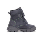 D.D.Step ghete baieti imblanite 25-30 Royal Blue cu cusatura verde
