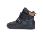 D.D.Step ghete baieti imblanite 25-30 Royal Blue cu stea petrol