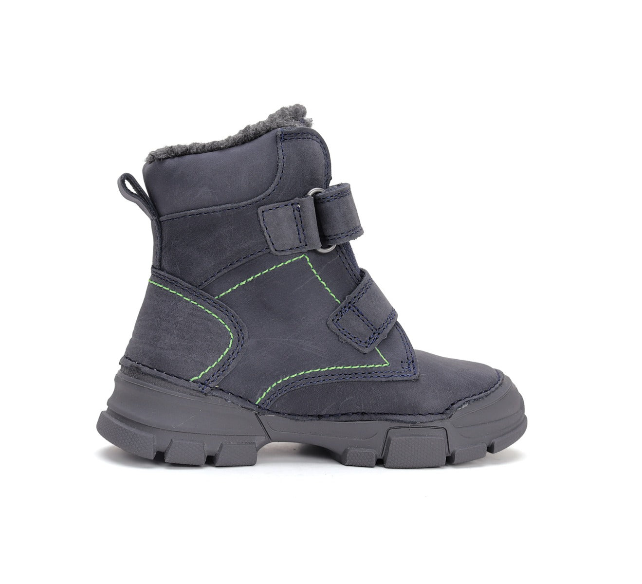 D.D.Step ghete baieti imblanite 31-36 Royal Blue cu cusatura verde