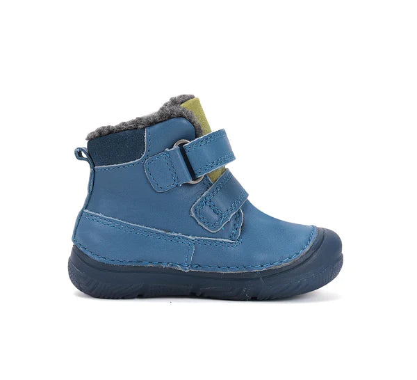 D.D.Step ghete baieti imblanite cu talpa fluorescenta 20-25 Bermuda Blue cu crocodil si pesti