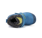 D.D.Step ghete baieti imblanite cu talpa fluorescenta 20-25 Bermuda Blue cu crocodil si pesti