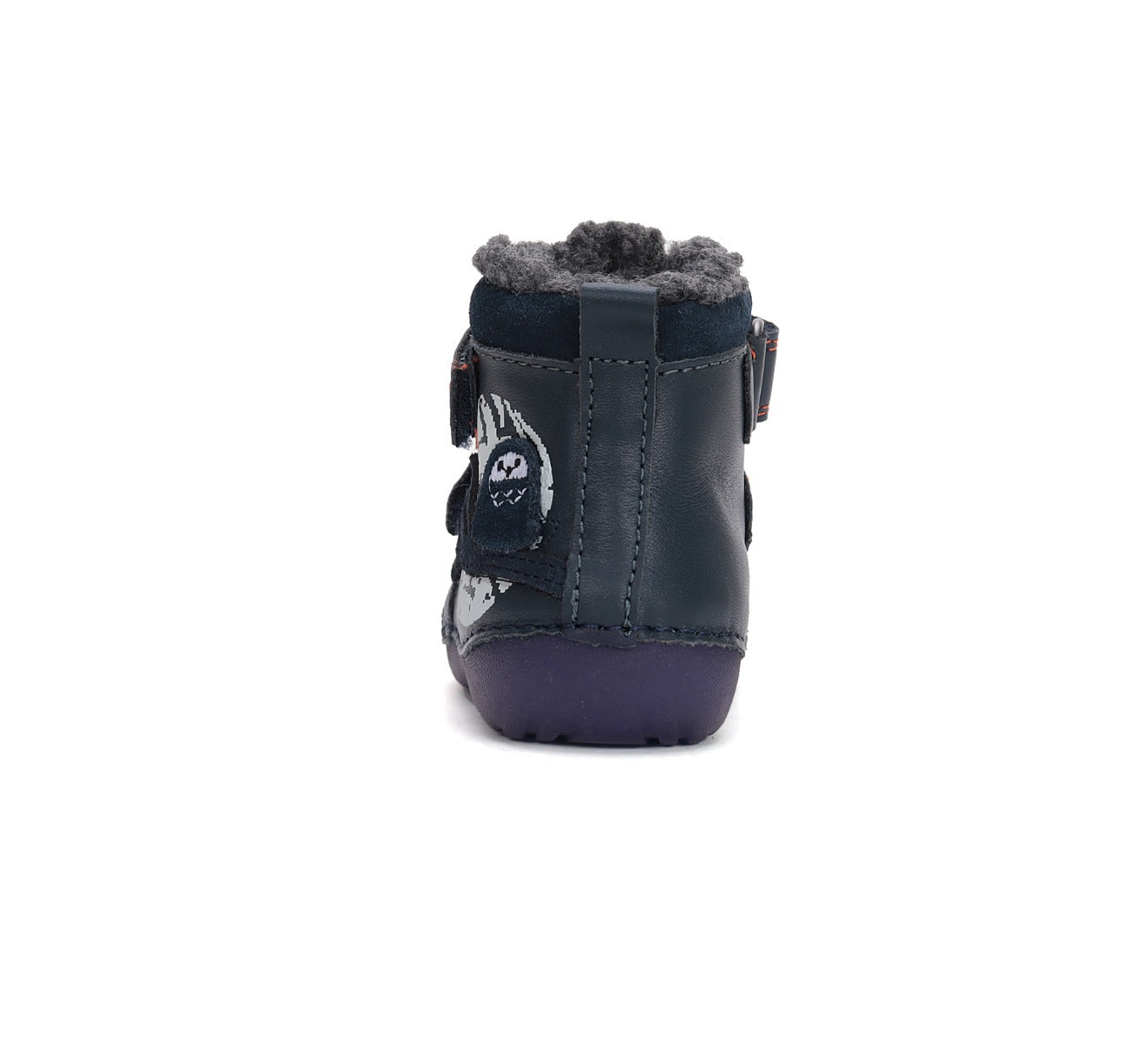 D.D.Step ghete baieti Primii pasi imblanite fluorescenti 19-24 Royal Blue cu bufnita