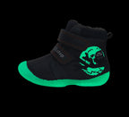 D.D.Step ghete baieti Primii pasi imblanite fluorescenti 19-24 Royal Blue cu bufnita