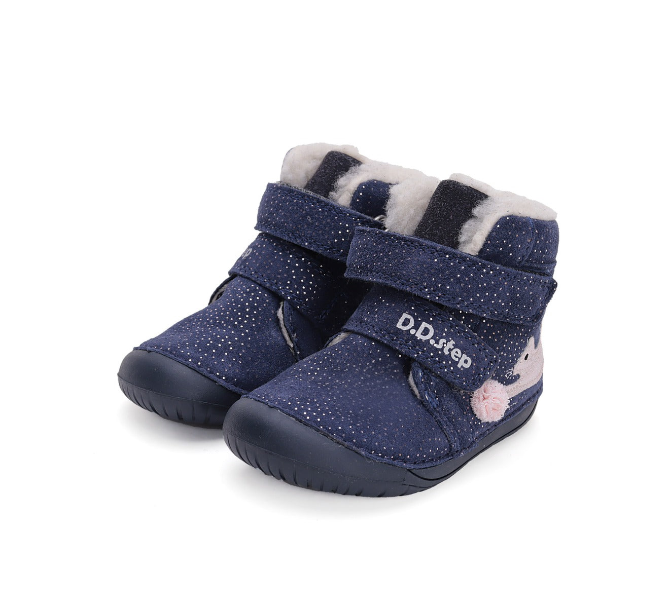 D.D.Step ghete fete Barefoot imblanite 20-25 Bermuda Blue cu pisica
