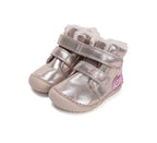 D.D.Step ghete fete Barefoot imblanite 20-25 Cream cu pasare