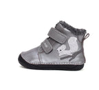 D.D.Step ghete fete Barefoot imblanite 20-25 Dark Grey cu veverita