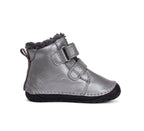 D.D.Step ghete fete Barefoot imblanite 20-25 Dark Grey cu veverita