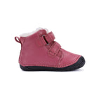 D.D.Step ghete fete Barefoot imblanite 20-25 Dark Pink cu veverita