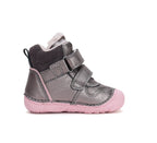 D.D.Step ghete fete Barefoot imblanite 26-31 Bronze cu roz