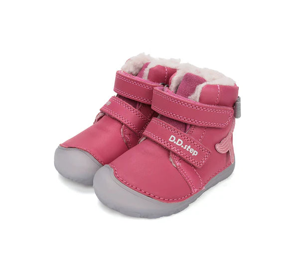 D.D.Step ghete fete Barefoot imblanite cu talpa fluorescenta 20-25 Dark Pink Sirena Imagine principală a produsului