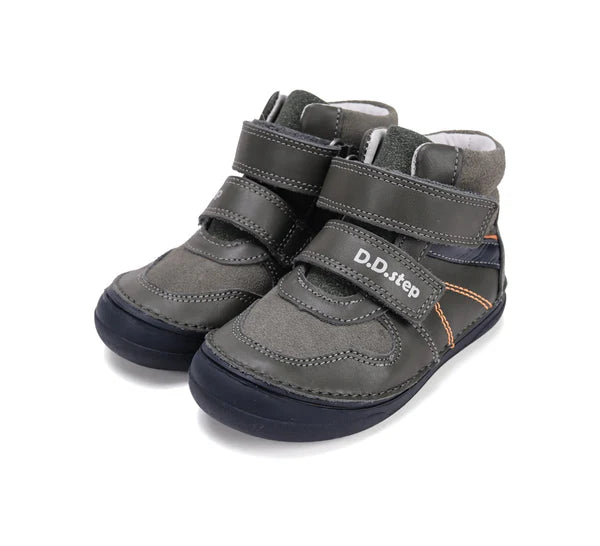 D.D.Step ghete baieti cu scai 26-31 Khaki cu dunga Imagine principală a produsului