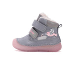 D.D.Step ghete fete imblanite cu talpa fluorescenta 26-31 Grey cu pasarele
